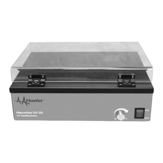 Hoefer MacroVue UV-25 Benutzerhandbuch