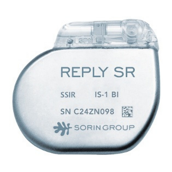 sorin REPLY SR Bedienungsanleitung