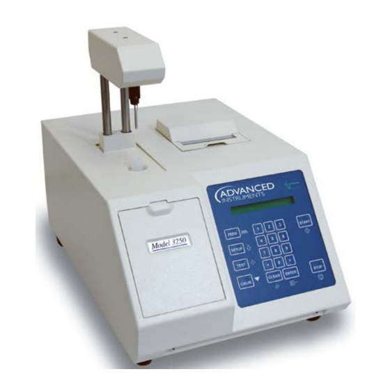 Advanced Instruments Osmometer 3250 Bedienungsanleitung