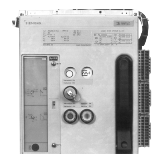 Siemens 3WN1 Betriebsanleitung