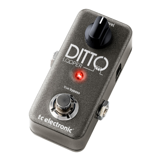 TC Electronic DITTO LOOPER Handbücher