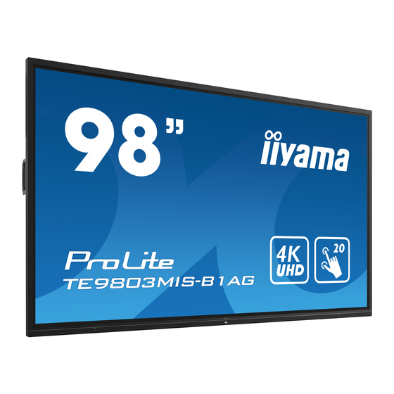 iiyama ProLite TE9803MIS Bedienungsanleitung