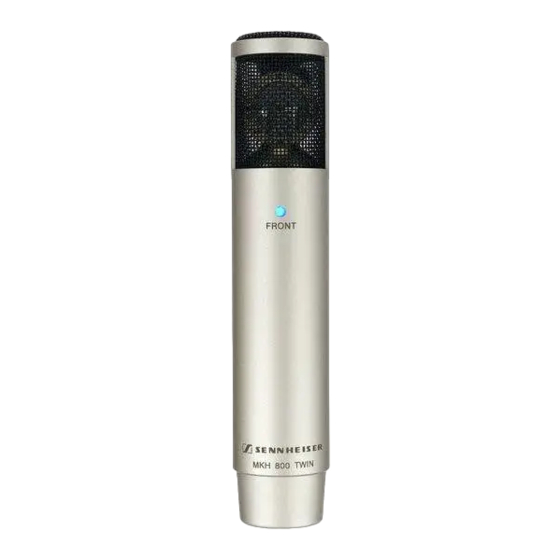 Sennheiser MKH 800 TWIN Bedienungsanleitung