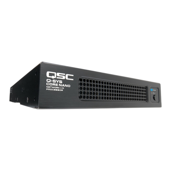 QSC Q-SYS CORE NANO Hardware-Benutzerhandbuch