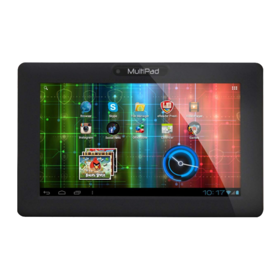 Prestigio Multipad PMP3170B Schnellstartanleitung