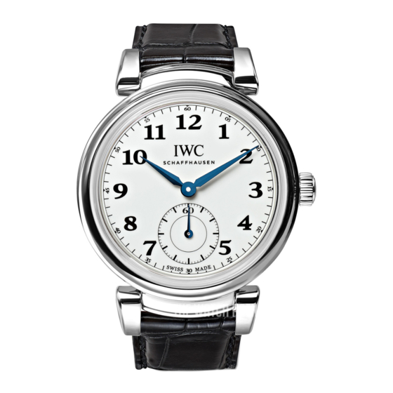 iwc DA VINCI AUTOMATIC Bedienungsanleitung