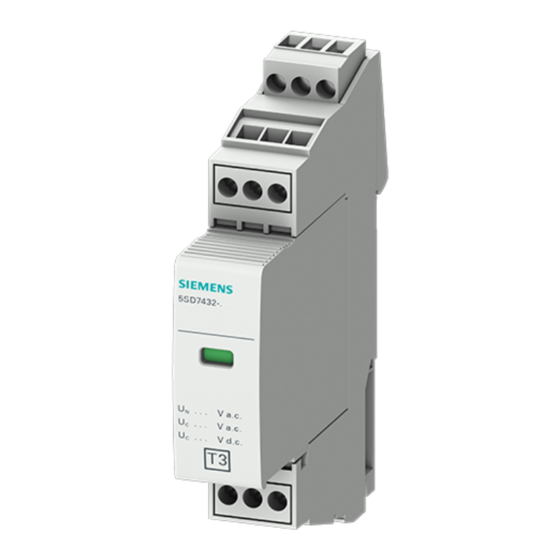 Siemens 5SD7432-7 Betriebsanleitung
