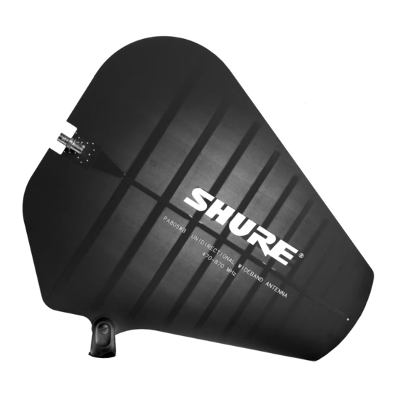 Shure PA805 Bedienungsanleitung