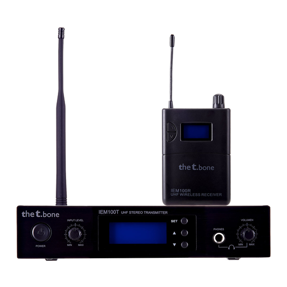 thomann t.bone IEM 100 Bedienungsanleitung