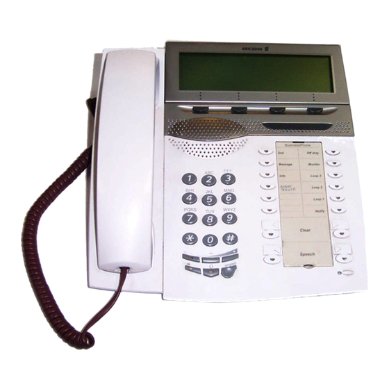 Ericsson Dialog 4224 Operator Bedienungsanleitung