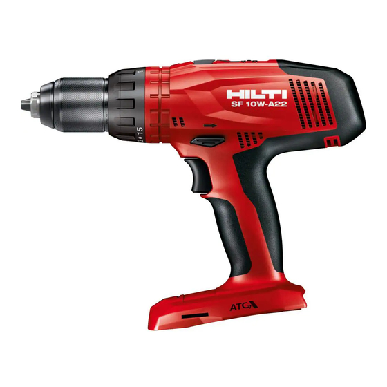 Hilti SF 10W-A22 Originalbetriebsanleitung