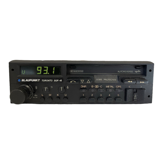 Blaupunkt WIESBADEN SQR 45 Bedienungsanleitung