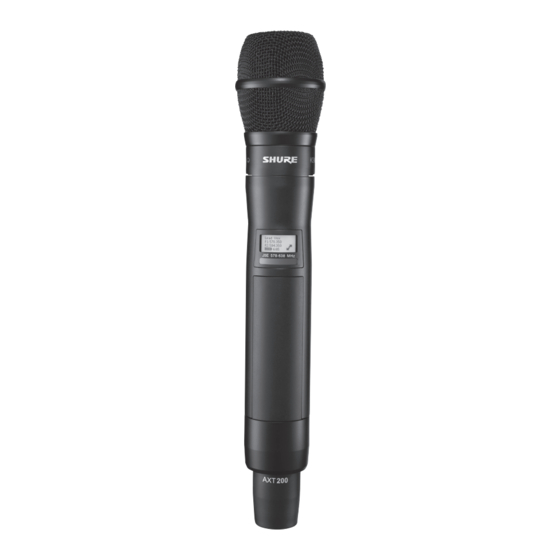 Shure AXIENT AXT200 Bedienungsanleitung