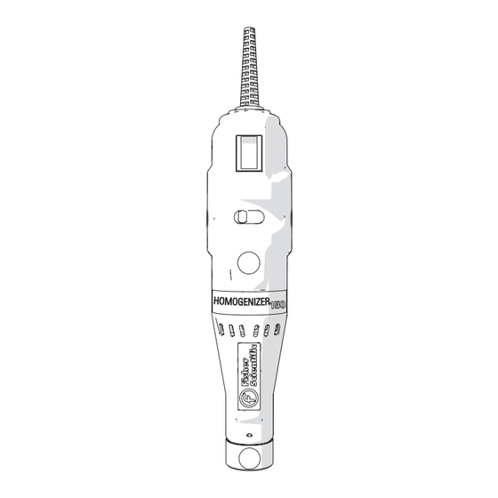 Fisher Scientific 150 Homogenizer Benutzerhandbuch