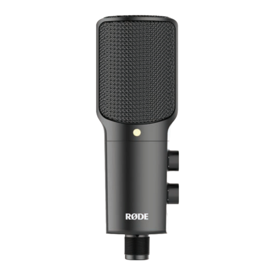 RODE Microphones NT-USB Bedienungsanleutung