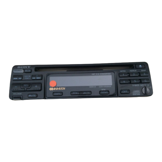 Sony CDX-4150RDS Bedienungsanleitung