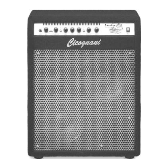 Cicognani Indy BASS AMP 415C Benutzerhandbuch