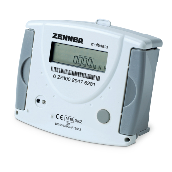 Zenner multidata WR3 Montageanleitung