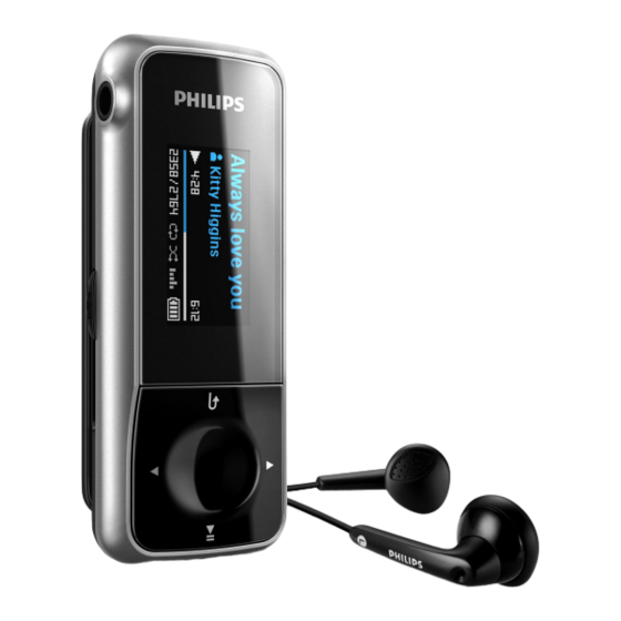 Philips GoGear SA1MXX02B Benutzerhandbuch