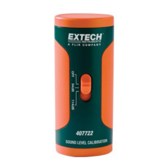 Extech Instruments 407722 Bedienungsanleitung