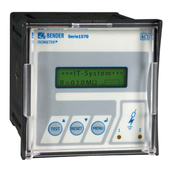 Bender ISOMETER IR157 Serie Kurzanleitung