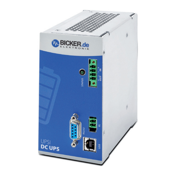 Bicker Elektronik UPSI-2406DP1 Benutzerhandbuch