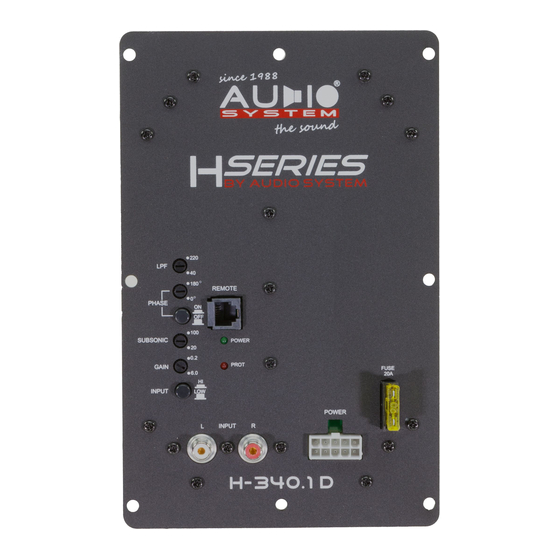 Audio System H-200.1 Bedienungsanleitung