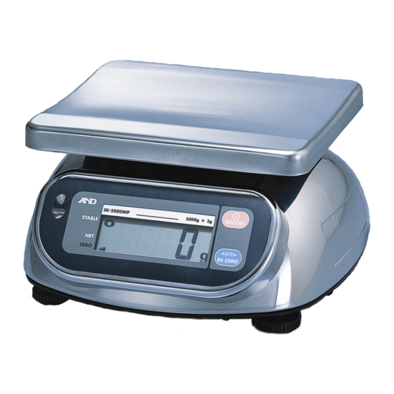 AND SK-5000WP Bedienungsanleitung