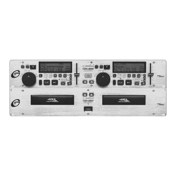Gemini CDX-802 Bedienungshandbuch