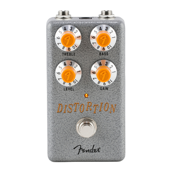 Fender HAMMERTONE DISTORTION Bedienungsanleitung