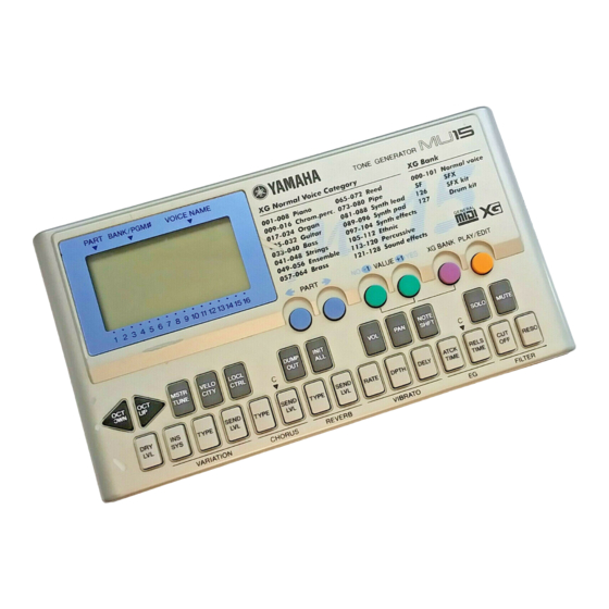 Yamaha MU15 Bedienungsanleitung