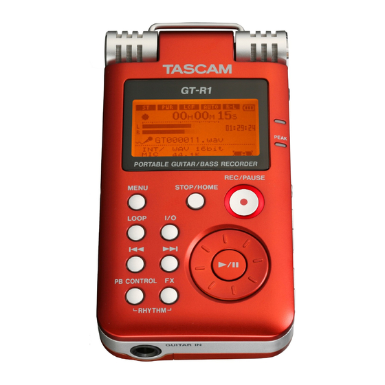 Tascam GT-R1 Benutzerhandbuch