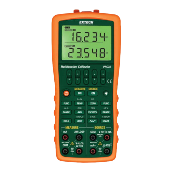 Extech Instruments PRC70 Benutzerhandbuch