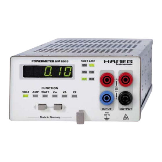 Hameg HM8015 Handbuch