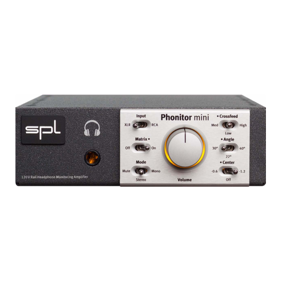 SPL Phonitormini Bedienungsanleitung