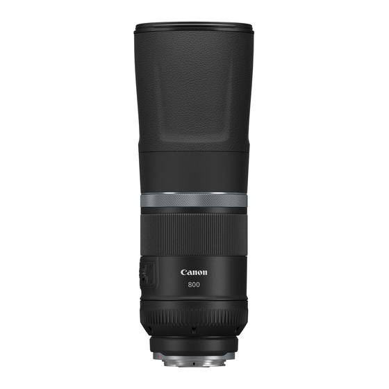 Canon RF 800mm F11 IS STM Bedienungsanleitung