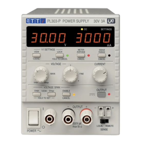 Aim-TTI PL-P SERIES Bedienungsanleitung