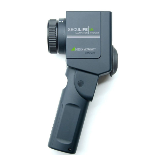 Gossen MetraWatt SECULIFE IA Bedienungsanleitung