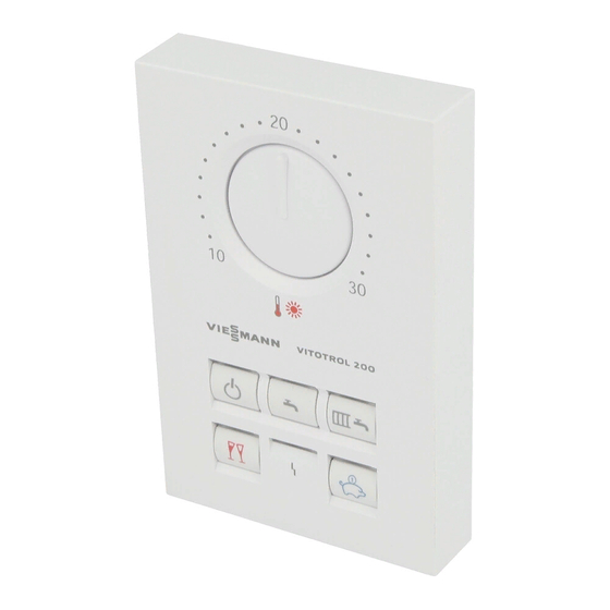 Viessmann VITOTROL 200 Montageanleitung Für Die Fachkraft