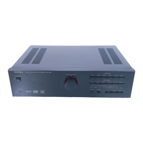 Rotel RSP-985 Bedienungsanleitung