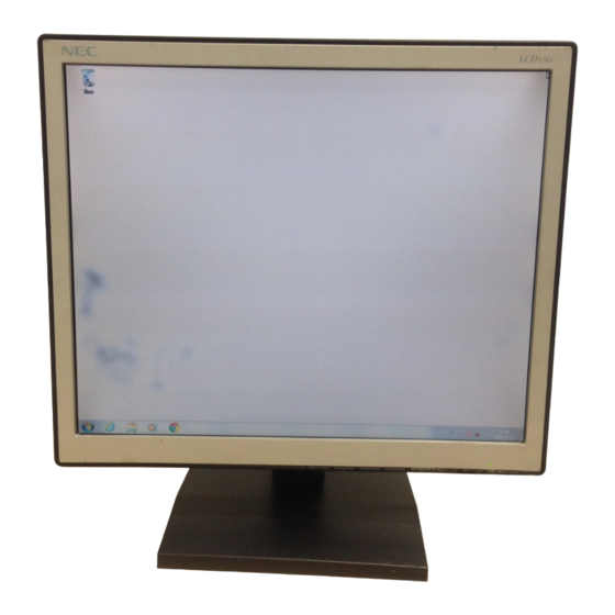 NEC LCD1701 Benutzerhandbuch