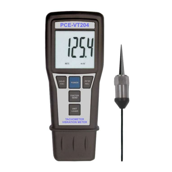 PCE Instruments VT204 Bedienungsanleitung