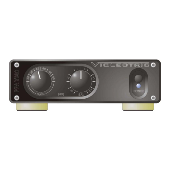 Violectric PPA V600 Bedienungsanleitung