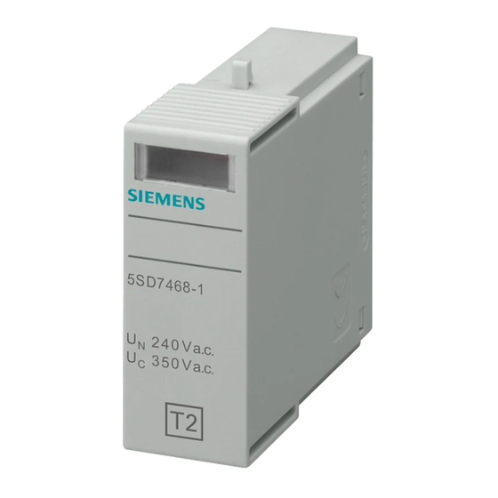 Siemens 5SD7468-1 Betriebsanleitung