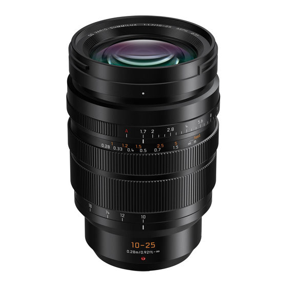 Panasonic H-X1025 Bedienungsanleitung