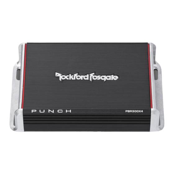 Rockford Fosgate Punch PBR300X4 Einbau Und Betrieb