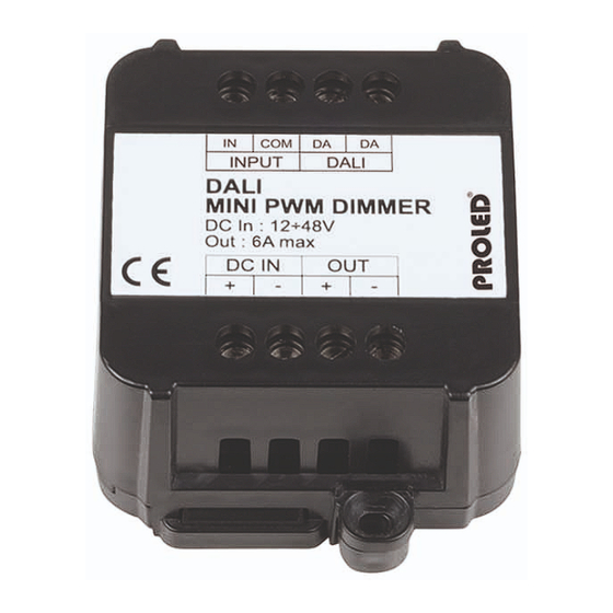 PROLED  DALI MINI PWM DIMMER 1-KANAL Montageanleitung