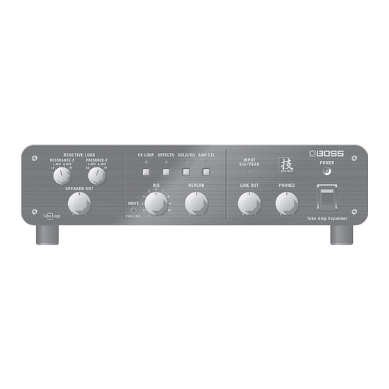 Boss WAZA Tube Amp Expander Bedienungsanleitung