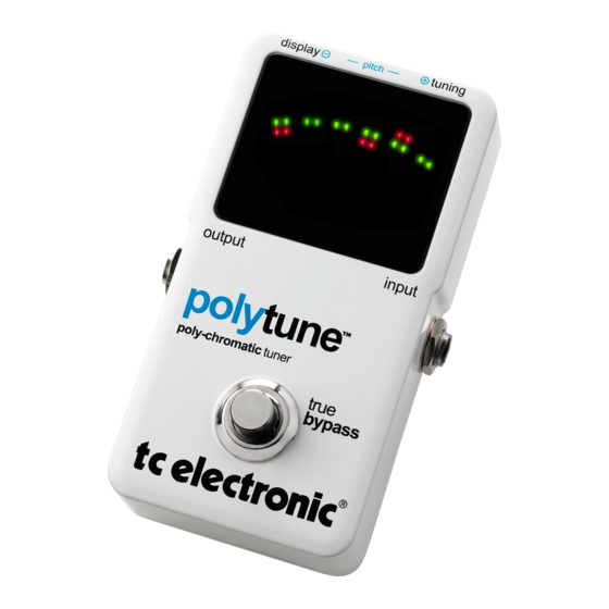 TC Electronic PolyTune Bedienungsanleitung