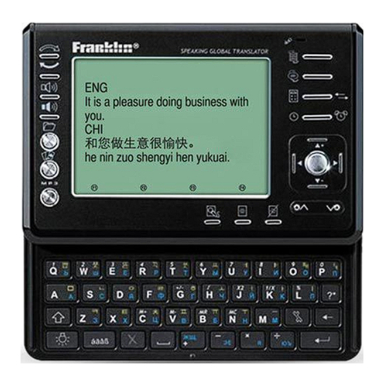 Franklin TGA-490 Bedienungsanleitung